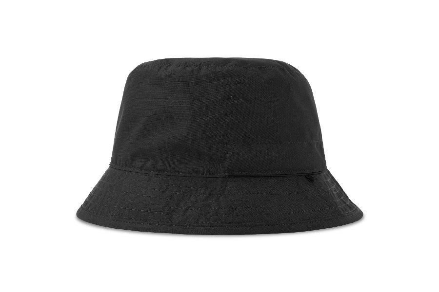 Панама "BUCKET POCKET-S", чёрный-серый, 100% переработанный полиэстер, 85 г/м2