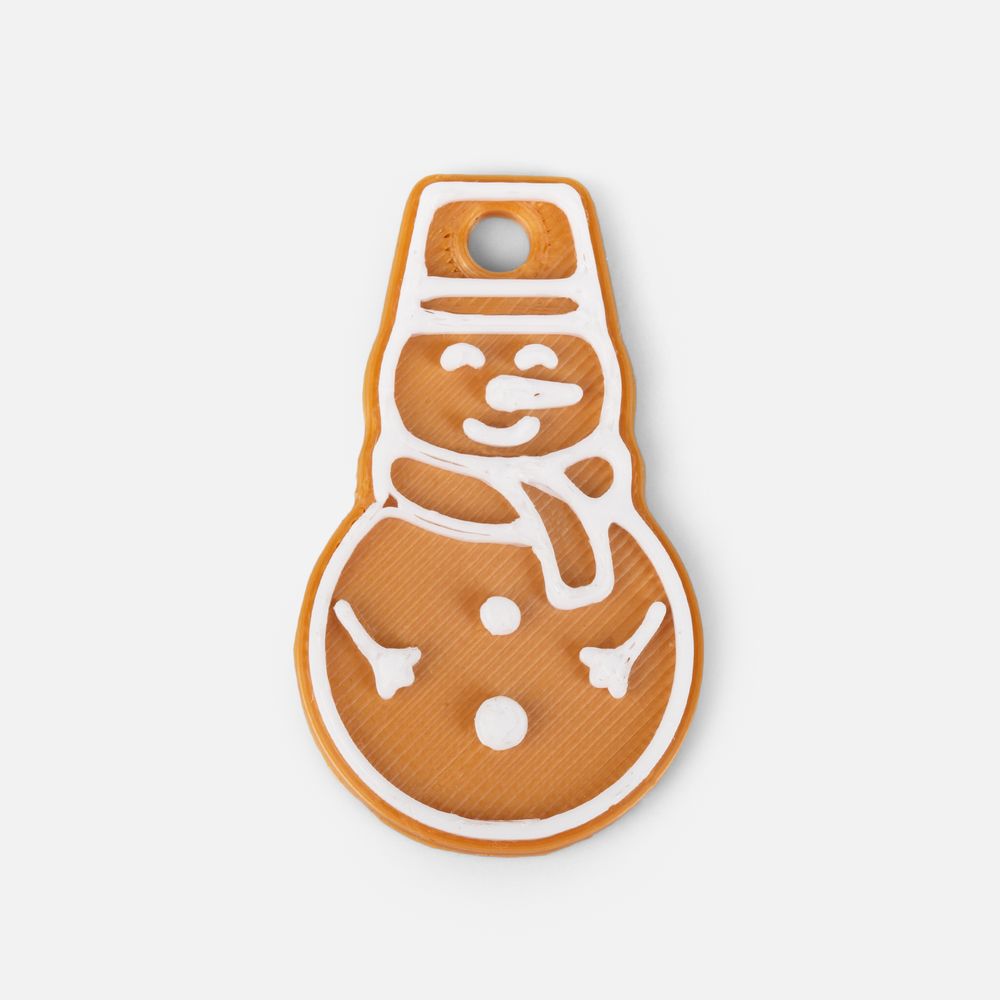 Мини-подвеска «Пряник», 3D-печать на заказ, снеговик Мини-подвеска «Пряник», 3D-печать на заказ, снеговик