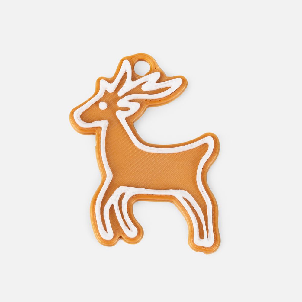 Мини-подвеска «Пряник», 3D-печать на заказ, олень Мини-подвеска «Пряник», 3D-печать на заказ, олень