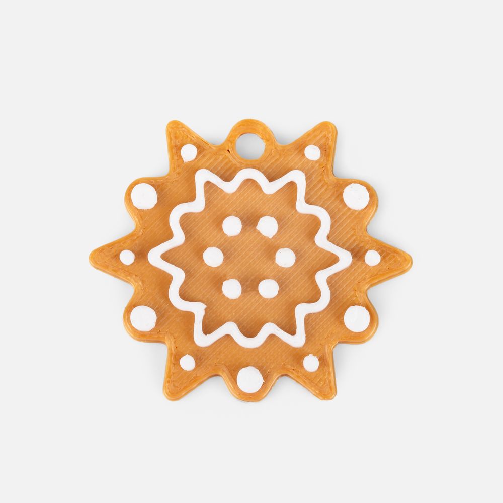 Мини-подвеска «Пряник», 3D-печать на заказ, снежинка Мини-подвеска «Пряник», 3D-печать на заказ, снежинка
