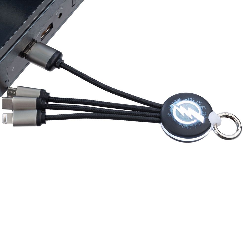 Кабель-брелок с подсветкой логотипа Lite Omniline Кабель-брелок с подсветкой логотипа Lite Omniline